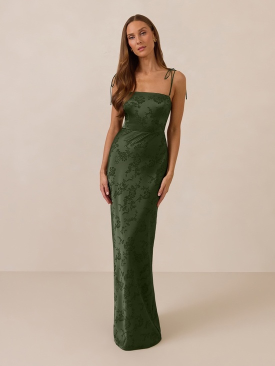 Park & Fifth Dresses & Skirts - Park & Fifth Beckett Dress Size MM / Dark Olive Jacquard